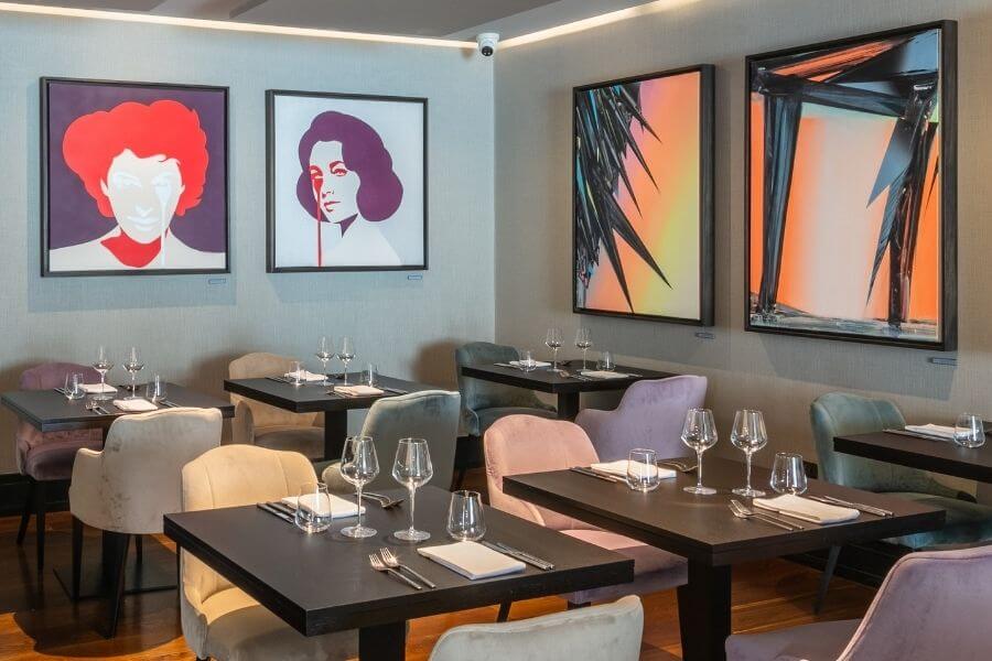 Blas Restaurant Interior, Artwork by Pure Evil and Phil Ashcroft